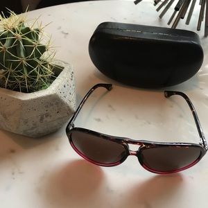 Michael Kors Tortoise Aviators with Pink Accent